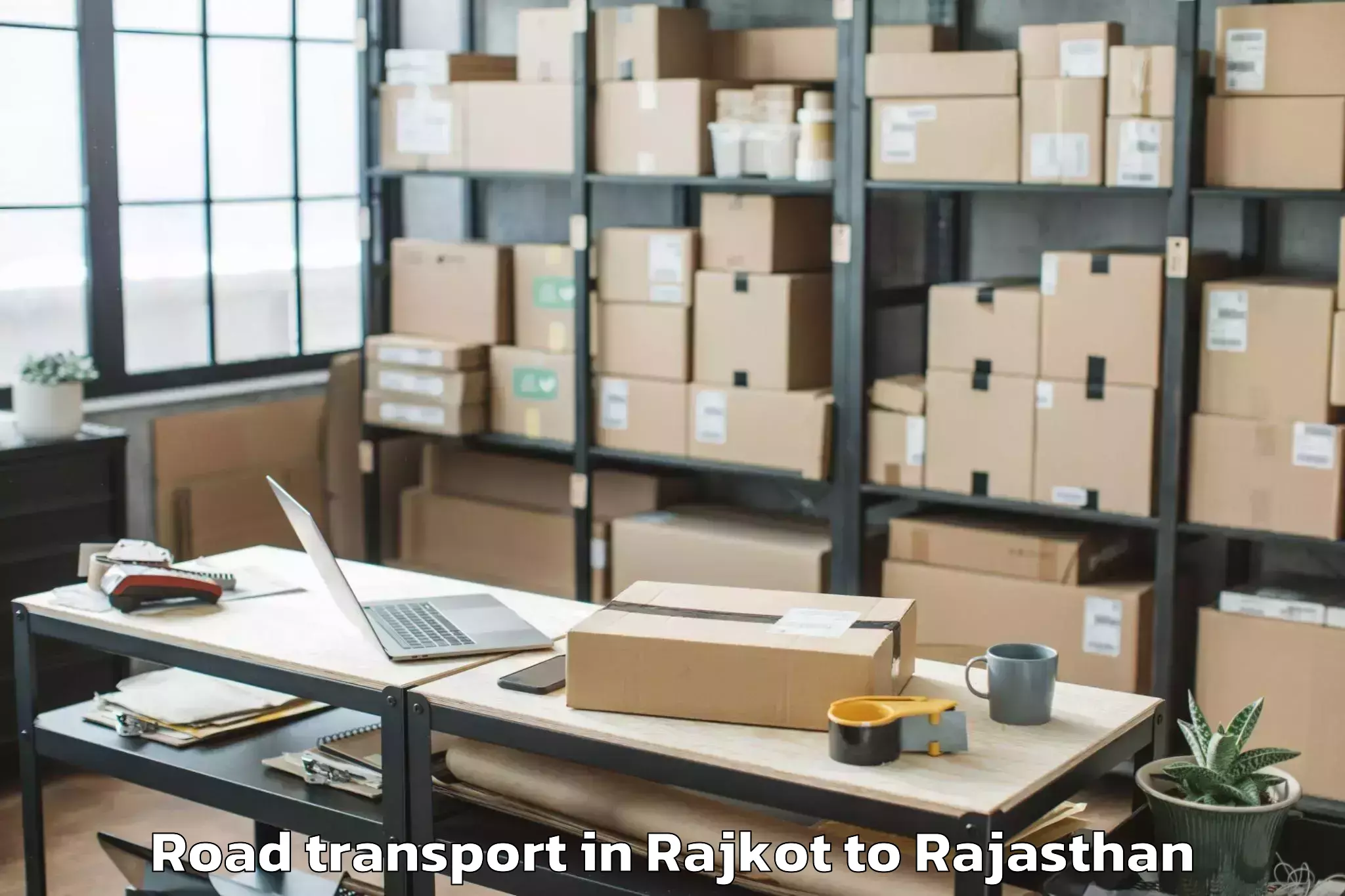 Top Rajkot to Shahpura Road Transport Available